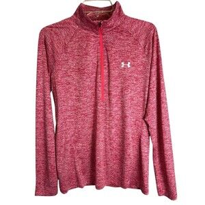 Under Armour Heatgear Women's Loose Fit LS Golf Polo Shirt  Size L  Pink